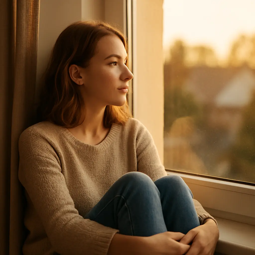 couple quand on est borderline
Personne borderline pensive près d’une fenêtre, symbolisant l’intensité des émotions dans une relation de couple