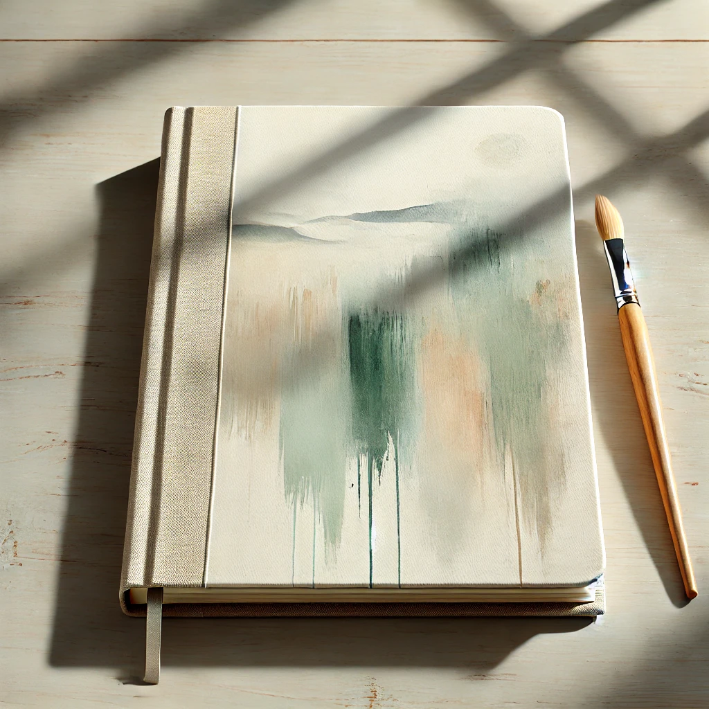 « Pinceau et journal de peinture représentant des activités porteuses de sens pour calmer l’anxiété liée au trouble borderline »