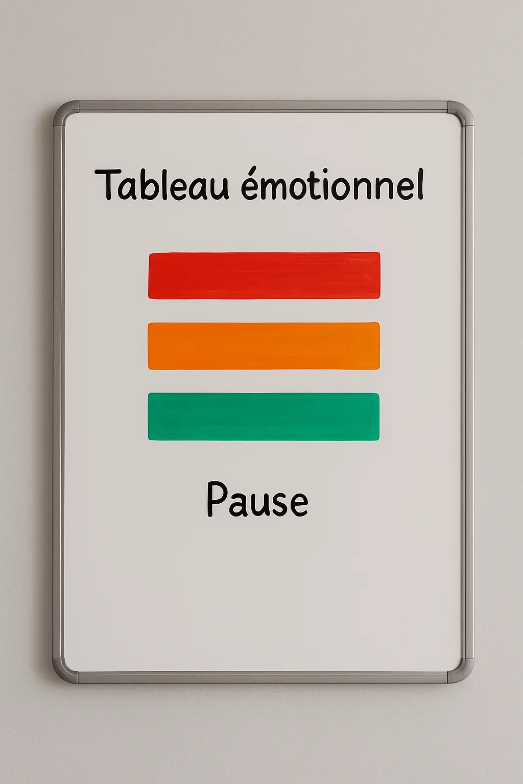 Tableau émotionnel avec code couleur pour réguler les émotions