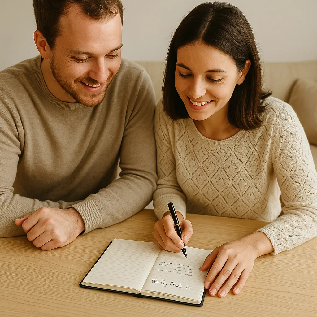 Couple borderline tenant une réunion de couple hebdo