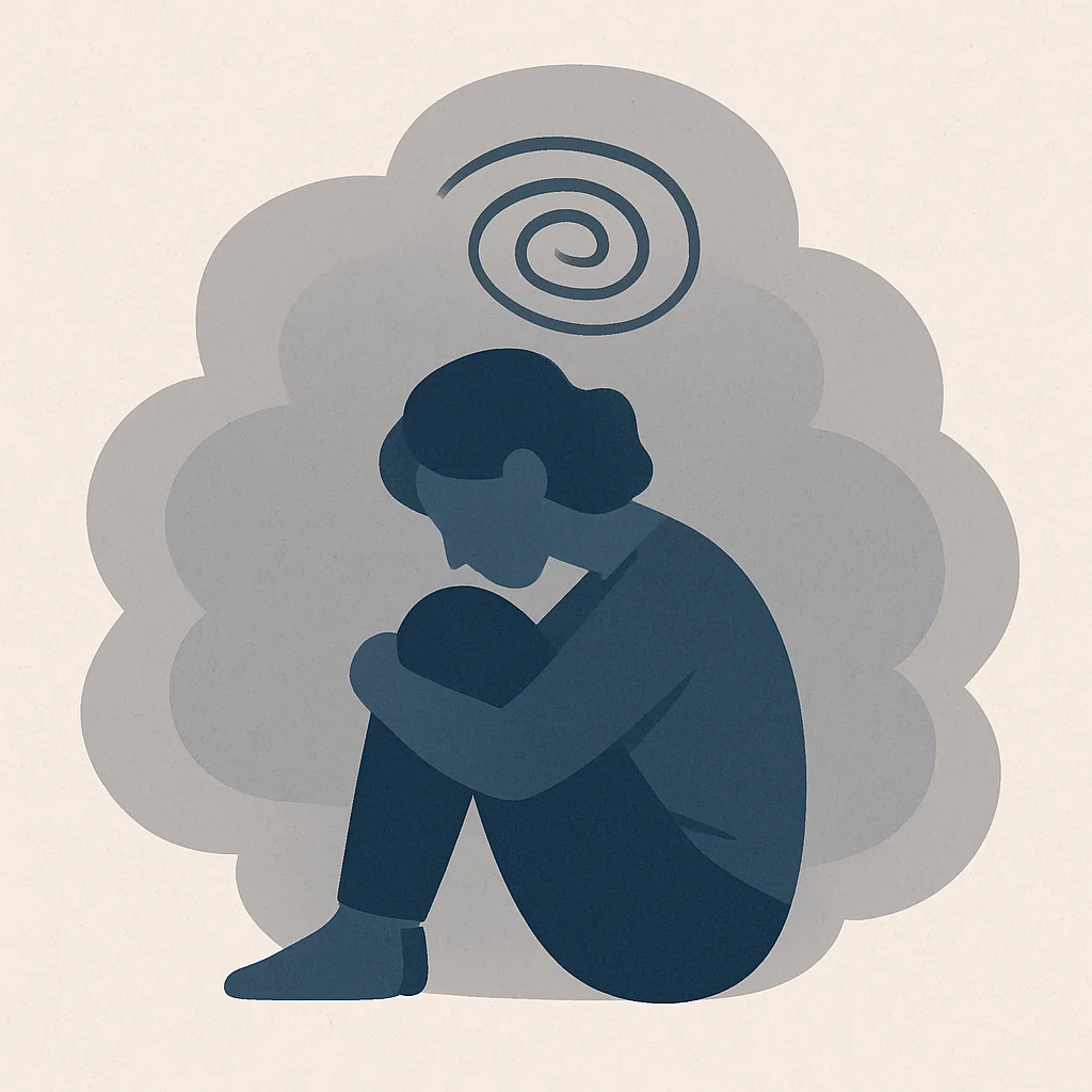Illustration de l’anxiété chez une personne borderline de manière minimaliste