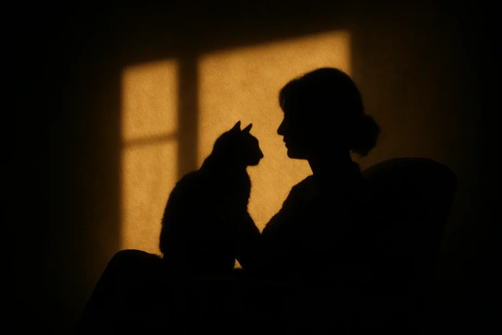 Ombre représentant Chloé et Moka