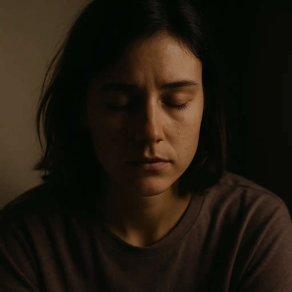 Visage partagé entre ombre et lumière, illustrant la sensibilité et la peur du rejet.