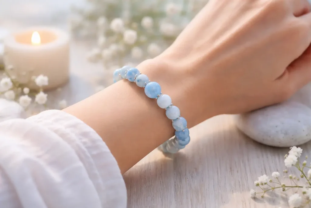 Bracelet en pierre Ciel Bleu : apaiser les émotions