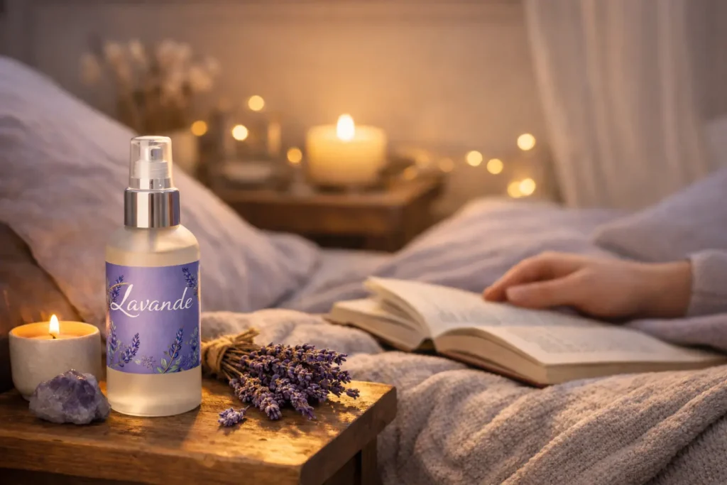 Brume d’oreiller à la lavande – Un rituel de calme au coucher