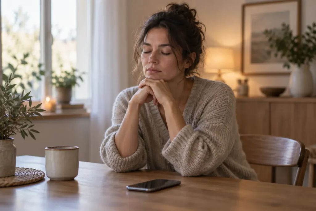 Personne prenant du recul face à un silence dans la communication