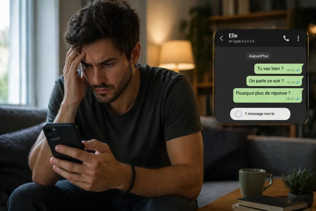 message sans réponse relation borderline fuite communication