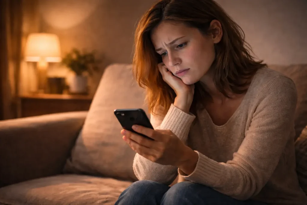 attente réponse message silence borderline téléphone angoisse