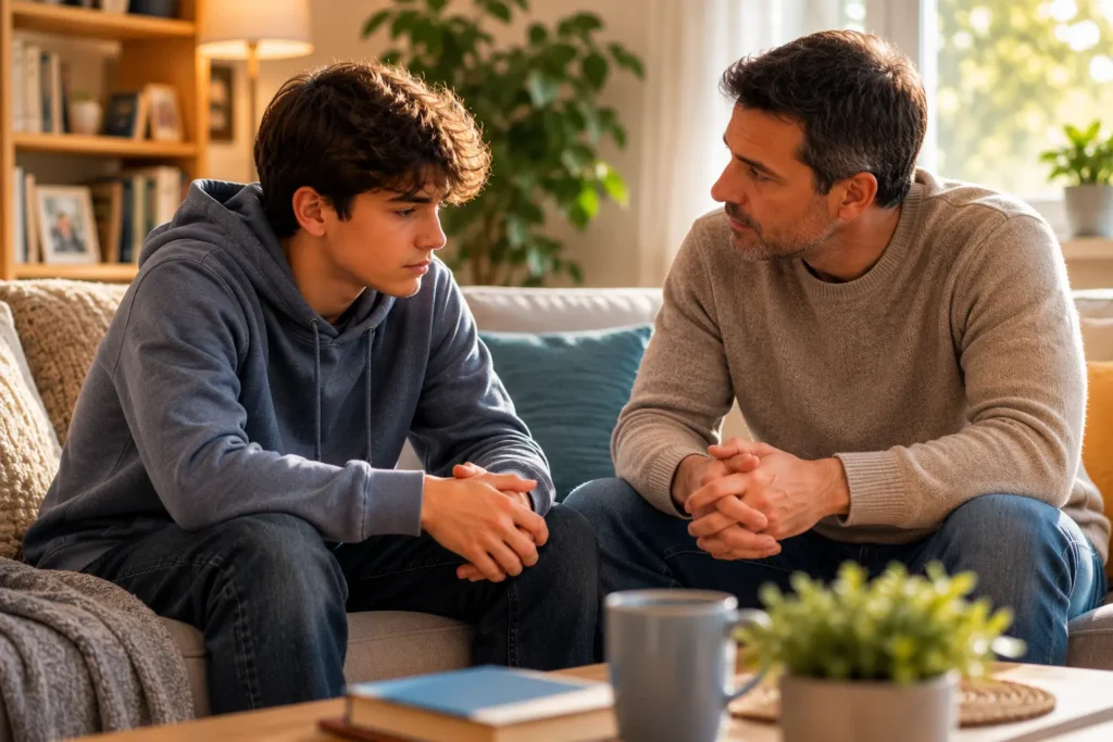 crise émotionnelle adolescent parent