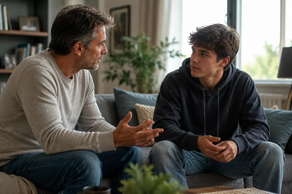 Dialogue entre un parent et son adolescent